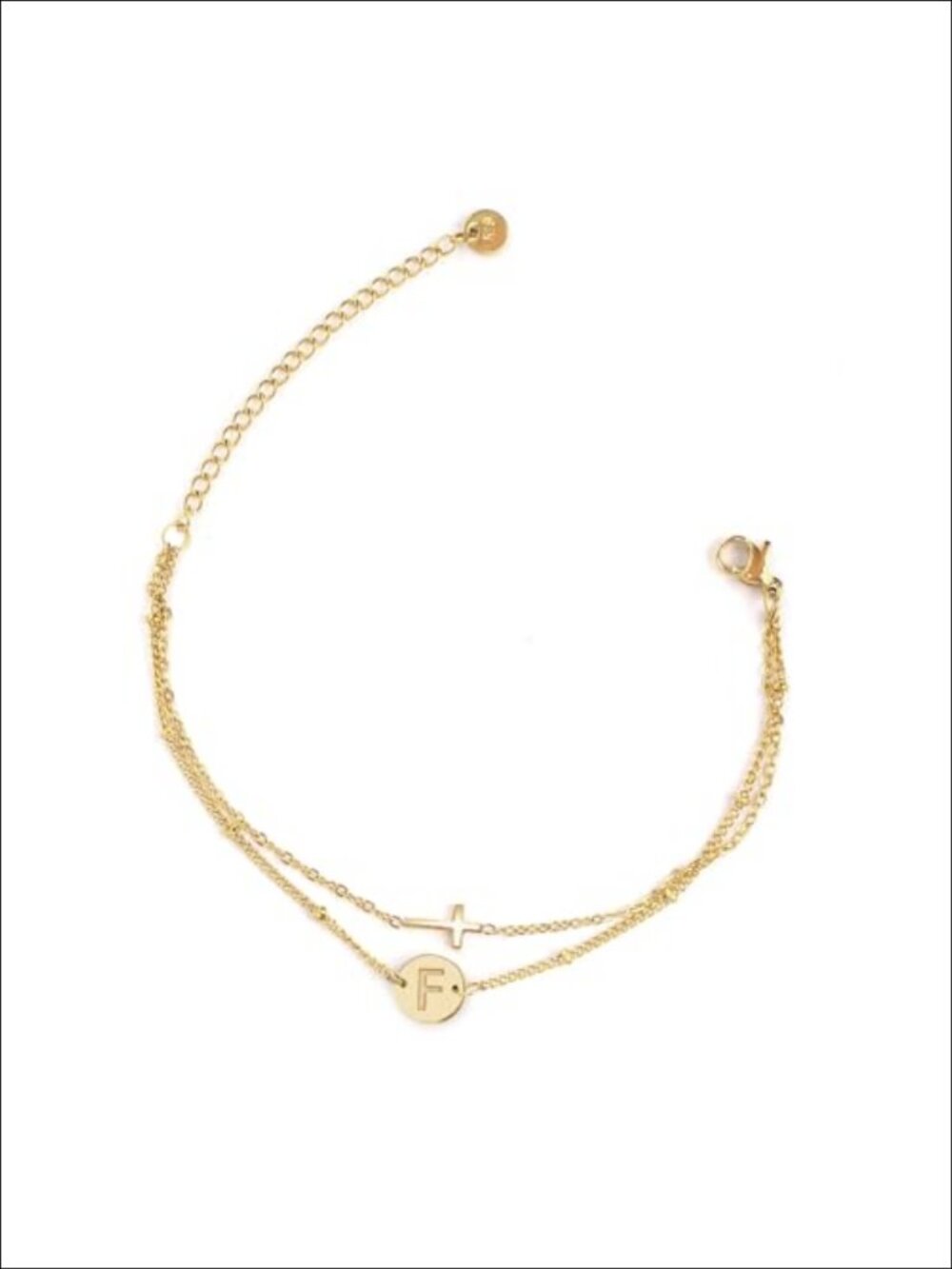 Dainty Layered Cross Bracelet for Women Gold Plated Faith Christian Jewelry Gift
